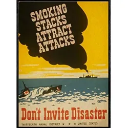 POSTER Us Naval District Disaster A3 Rahmenlos