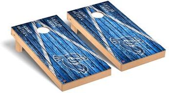Skip's Garage Saint Peters Peacocks Weathered Cornhole Board Set