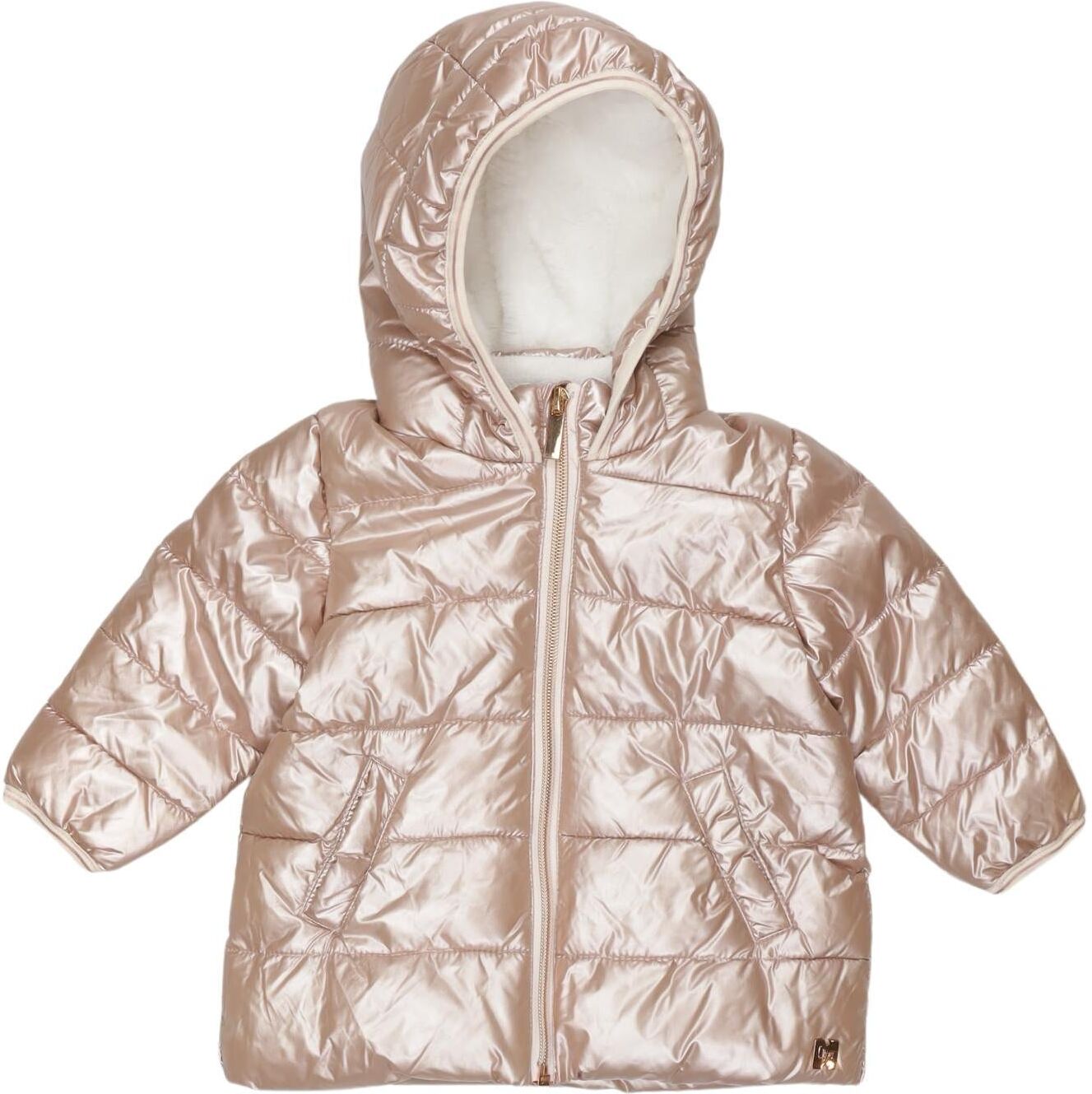 Carrement Beau Mädchen Jacke oder Mantel, Gold, Gr. EU 74, Synthetik - Second Hand