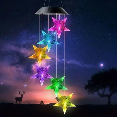 Uplift Picks Solar Color Changing Wind Chimes With 6 LED Lights 04