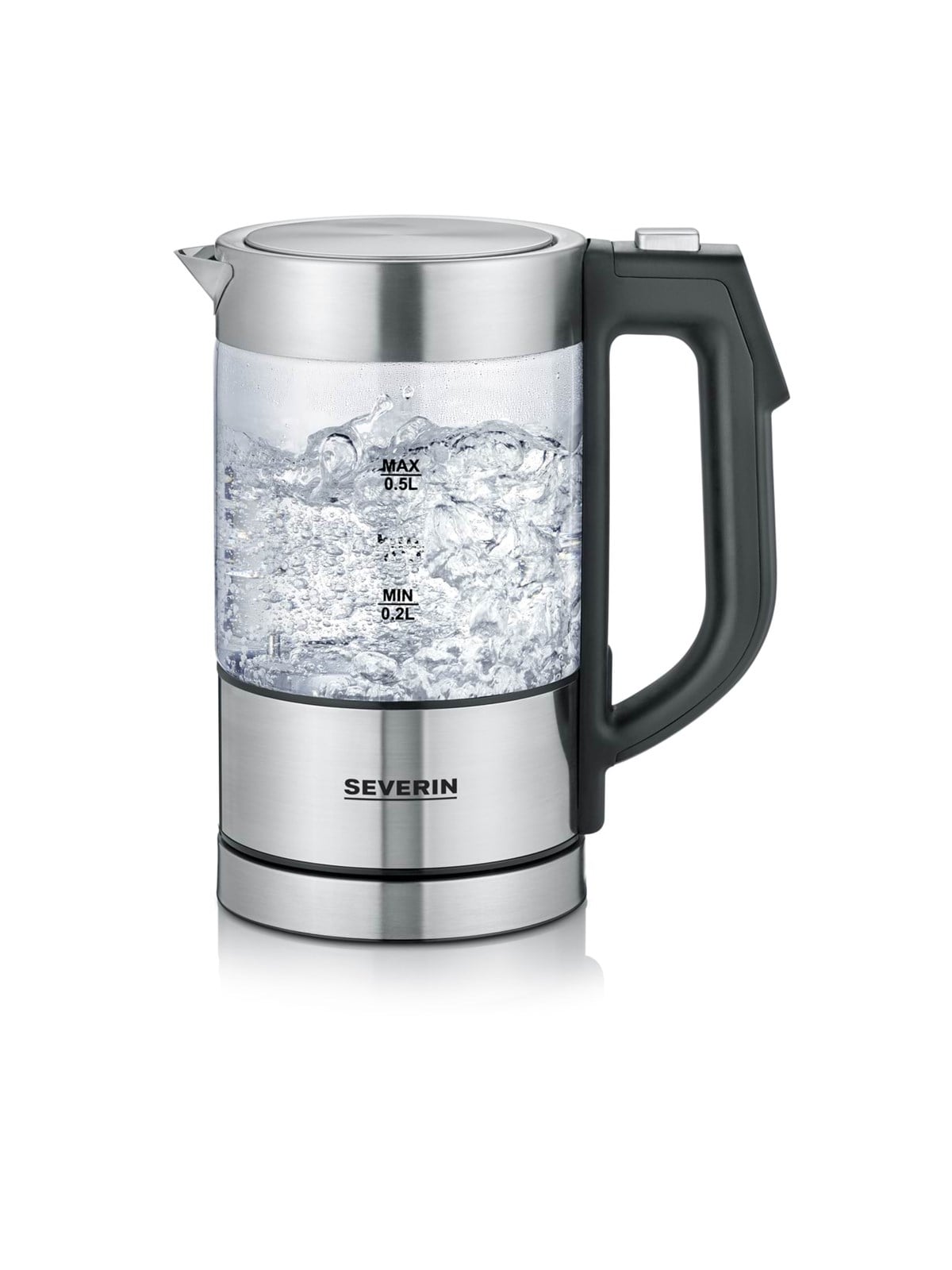 SEVERIN Wasserkocher WK 3458 - brushed stainless steel/glass - Gebürstetes Rostfreies Stahl/Glas - 1100 W