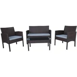 HTI-Living, Gartenlounge, Outdoor Möbel 4-teiliges Set Zita Braun-Beige