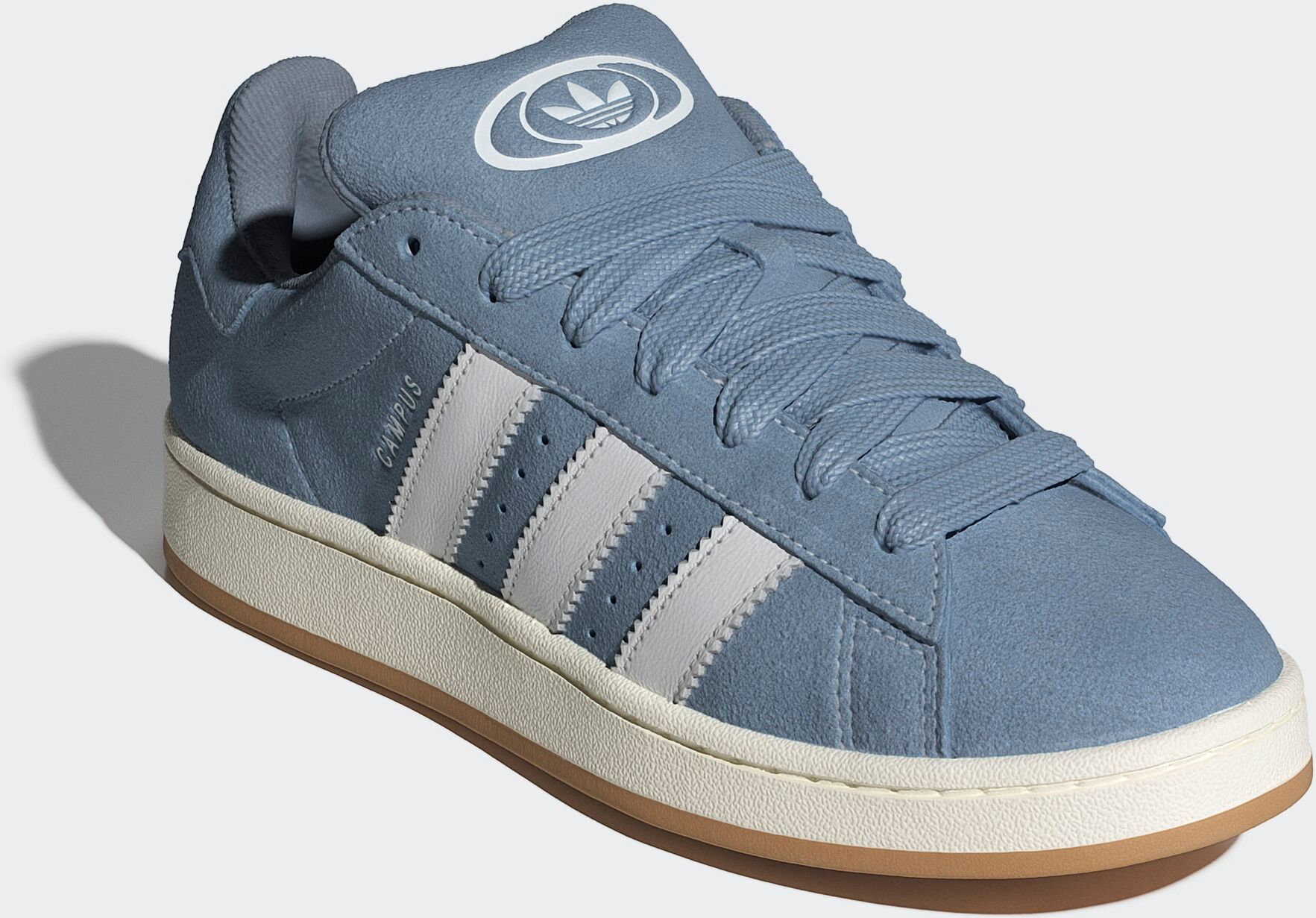 Sneaker ADIDAS ORIGINALS "CAMPUS 00S", Herren, Gr. 38,5, weiss (tactile blau, cloud weiß, sanftes weiß), Leder, Schuhe Sneaker tactile blau, cloud weiß, sanftes weiß 38,5