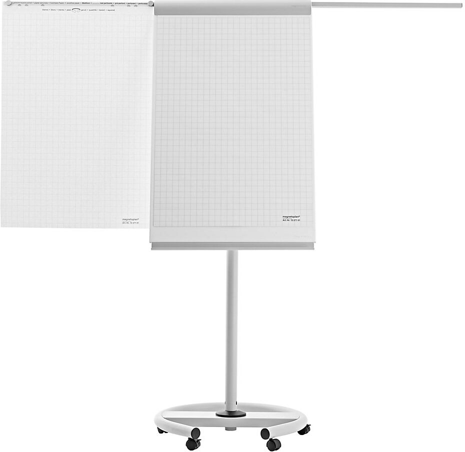 Flipchart DE LUXE, mobil, Schreibfläche 680 x 970 mm magnetoplan