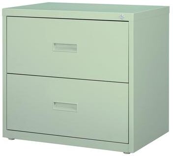 "Hirsh Commercial 30"" Wide 2-Drawer Lateral File Cabinet, Light Gray"