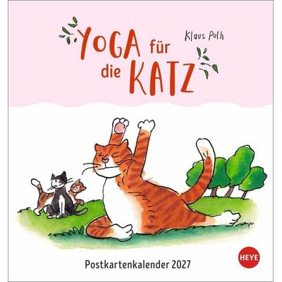 Puth Yoga für die Katz Postkartenkalender 2027