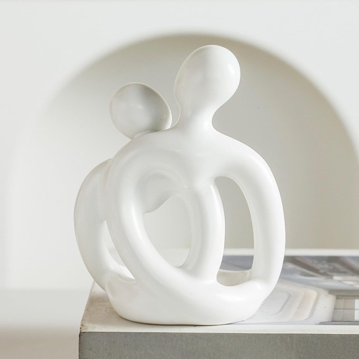 Decoratief Keramiek Sculptuur Abstract Liefdespaar voor Interieurdecoratie