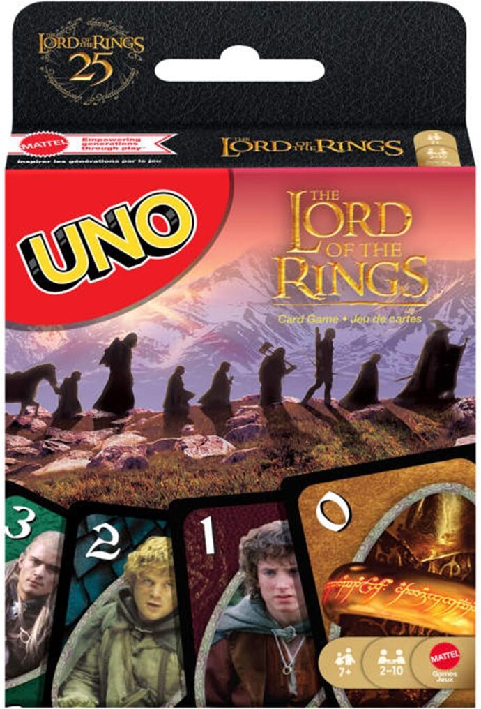 Uno Juego de cartas El Señor de los Anillos Mattel Games.