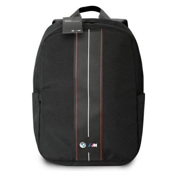 BMW Backpack BMBP15COMPVSKR 16" Black Nylon Red Stripe (BMW000907-0)
