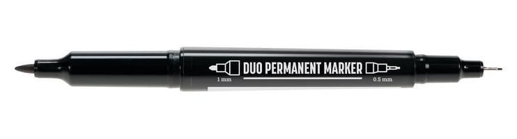 Lyra Permanente stift met dubbele punt, zwart