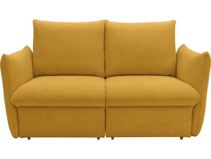 Schlafsofa LOOKS XII , orange (mango), B:180cm H:100cm T:97cm, 92% Polyester, 8% Nylon, LOOKS BY WOLFGANG JOOP, Sofas, Schlafsofa, mit Bettfunktion, Kissenoptik, Boxspring-Polsterung