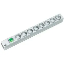 Bachmann, Steckdosenleiste, 19" 1U 8xCEE7/3 1xswitch (8x, CEE 7/3, CEE 7/4, Typ 13, 1.50 m)