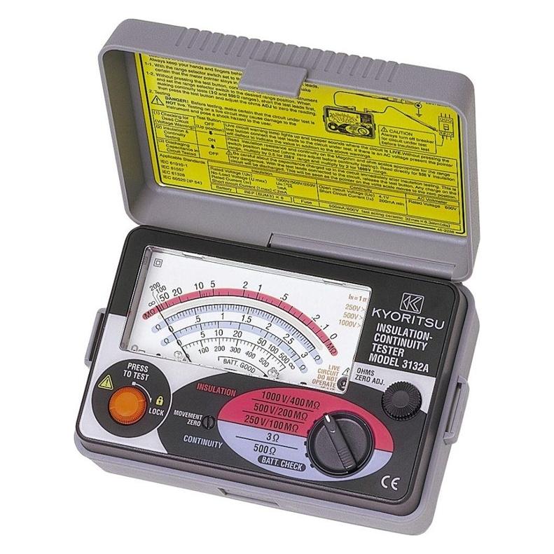 Kyoritsu Isolationstester 400 M? 250 VDC/500 VDC/1000 VDC 600 VAC (CAT III 600V, Kabeltester) (5706445250066)