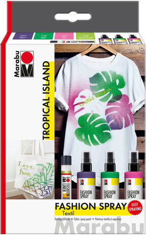 Marabu Fashion-Spray-Set "Tropical Island", 3x 100 ml