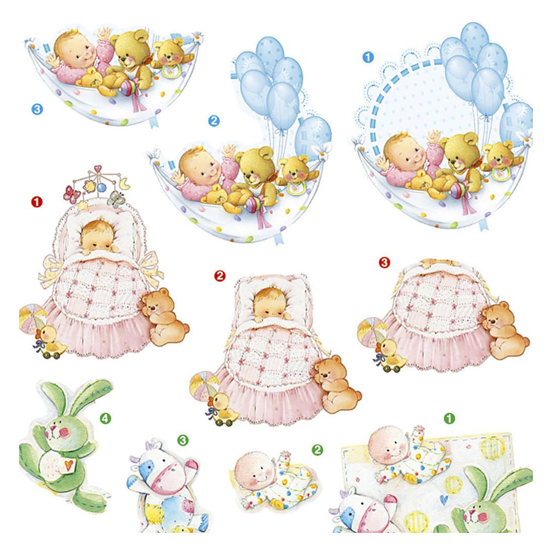 Creativ Company 3D Decoupage Motifs (4 Sticker) (5712854148108)