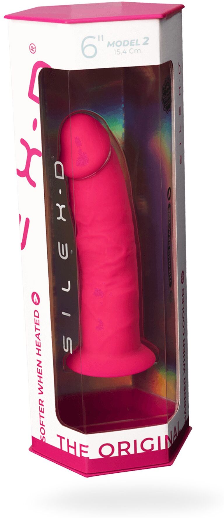 SilexD Gode Réaliste N° 2 - 19 cm 7,5" Rose Double Densité