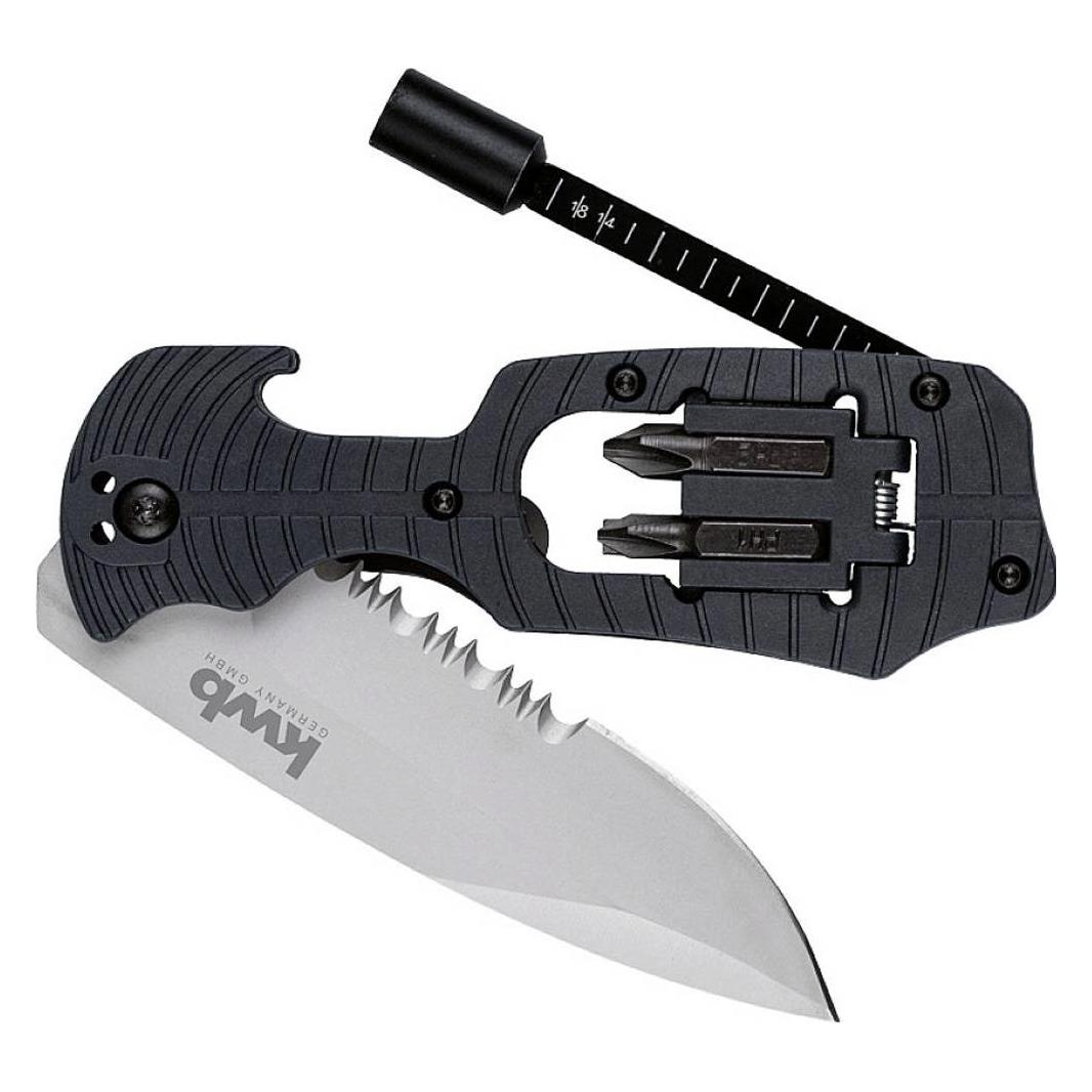 kwb Freizeit-Taschenmesser mit Bithalter, Schraubendreher-Funktion, extra scharf, 80 mm Klinge, inkl (016620)