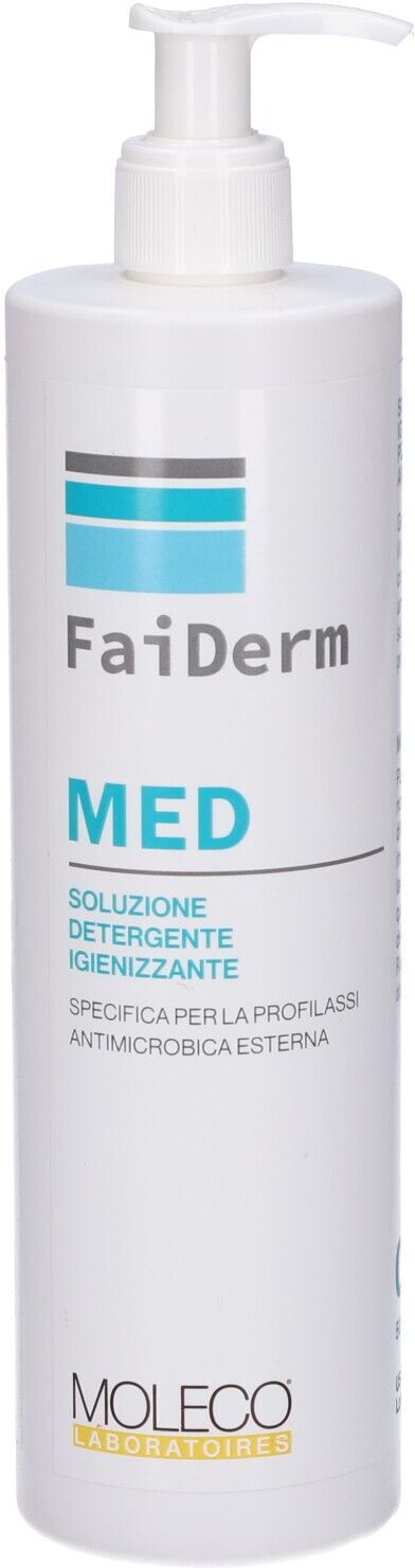 MOLECO LABORATOIRES Srls Faiderm Med Detergente Igienizzante 500ml - Soluzione Igienizzante Antimicrobica per Mani