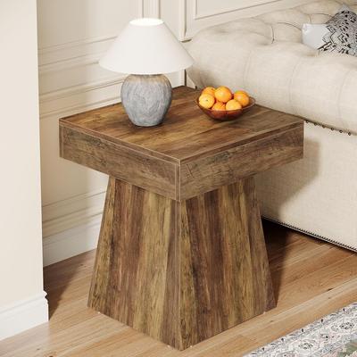 Bluebell Rustic Small End Table, Square Side Table, Nightstand Beside Bed