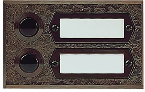 Grothe 55512 Klingeltaster mit Namensschild Bronze
