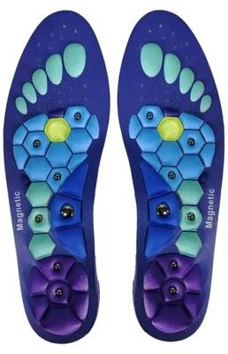 Healfit Counter Magnetic Therapy Insoles, Anti fatigue Insole, Foot Arch Support Weight Loss Shoe Pads purple Blue l