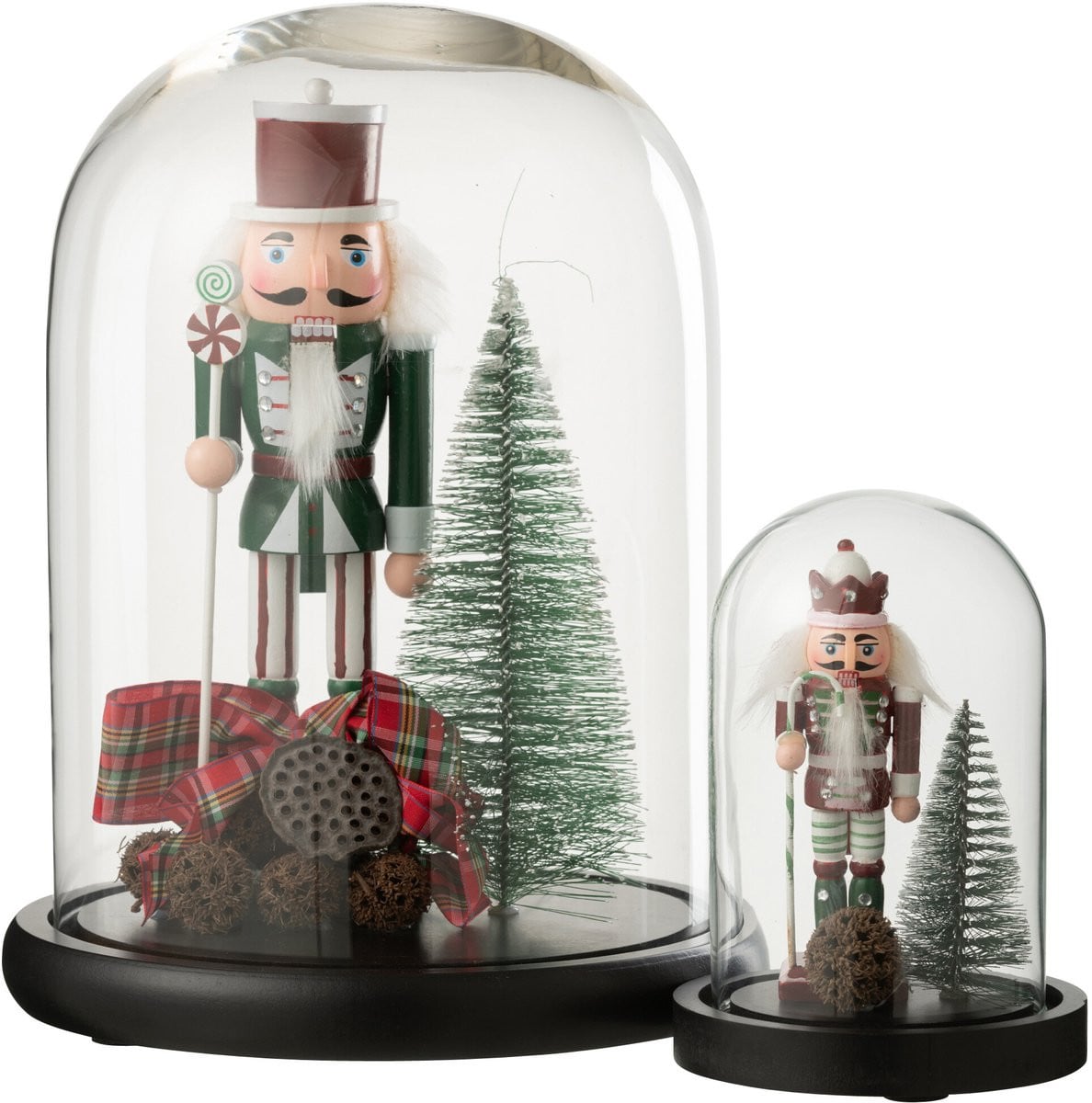 J-Line Decoratieve stolp Notenkraker - Glas - Rood/Groen - Large