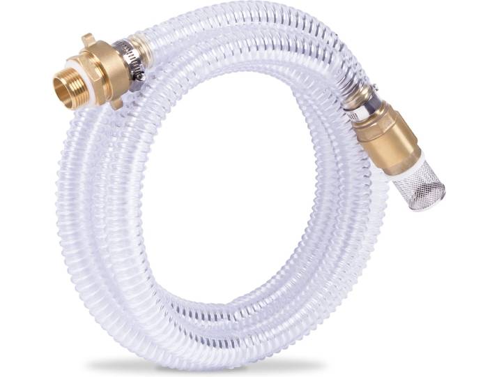 VONROC Aanzuigslang set voor waterpompen / Spiraal aanzuigslang - 4m x 25mm\, 1'' - Universeel
