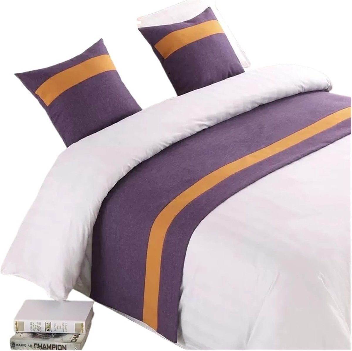 Bedloper Hotel Bedloper Loper - Slaapkamer Decoratie - Zachte Katoen Linnen Stof - Effekleurig - B/D: 50 x 180 cm