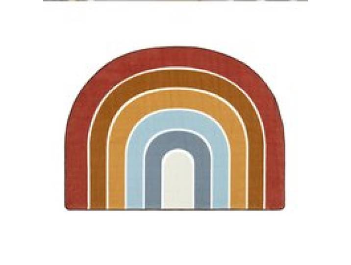 Tapis pour enfant lavable Loya multicolore 120x160 cm forme arc-en-ciel