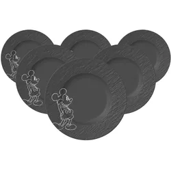 Villeroy & Boch Manufacture Rock Mickey Mouse Frühstücks-/Dessertteller, Teller, Schwarz