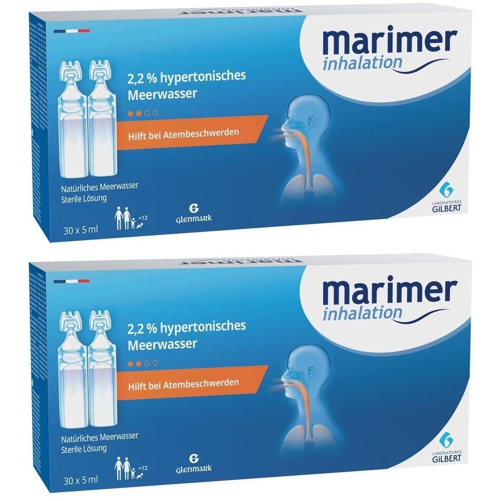 Marimer Inhalation Meerwasser hyperton.2,2% Inh.L. 2x 2x30x5 ml Inhalationslösung