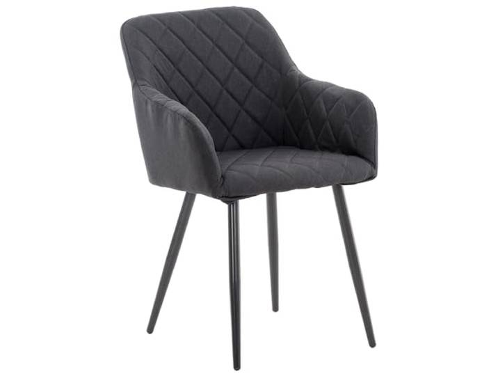 CLP Esszimmerstuhl Shila I Samt I Stoff I Gesteppt I Mit Bodenschonern, Farbe: schwarz, Material: Stoff