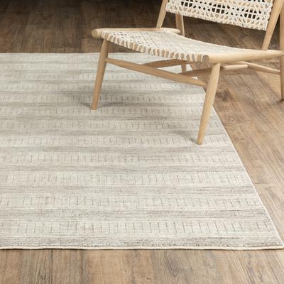 Style Haven Bennett Modern Linear Ladder-Stitch Ivory / Brown Area Rug