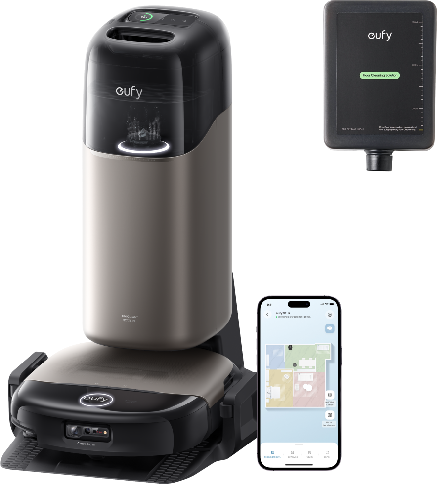 Anker eufy Saug- und Wischroboter HydroJet S2 und Anker eufy Hartbodenreiniger