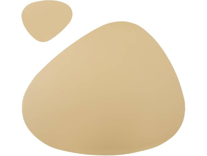 Krumble Placemat en onderzetter - Design placemat set met onderzetter - PU leer - Goud