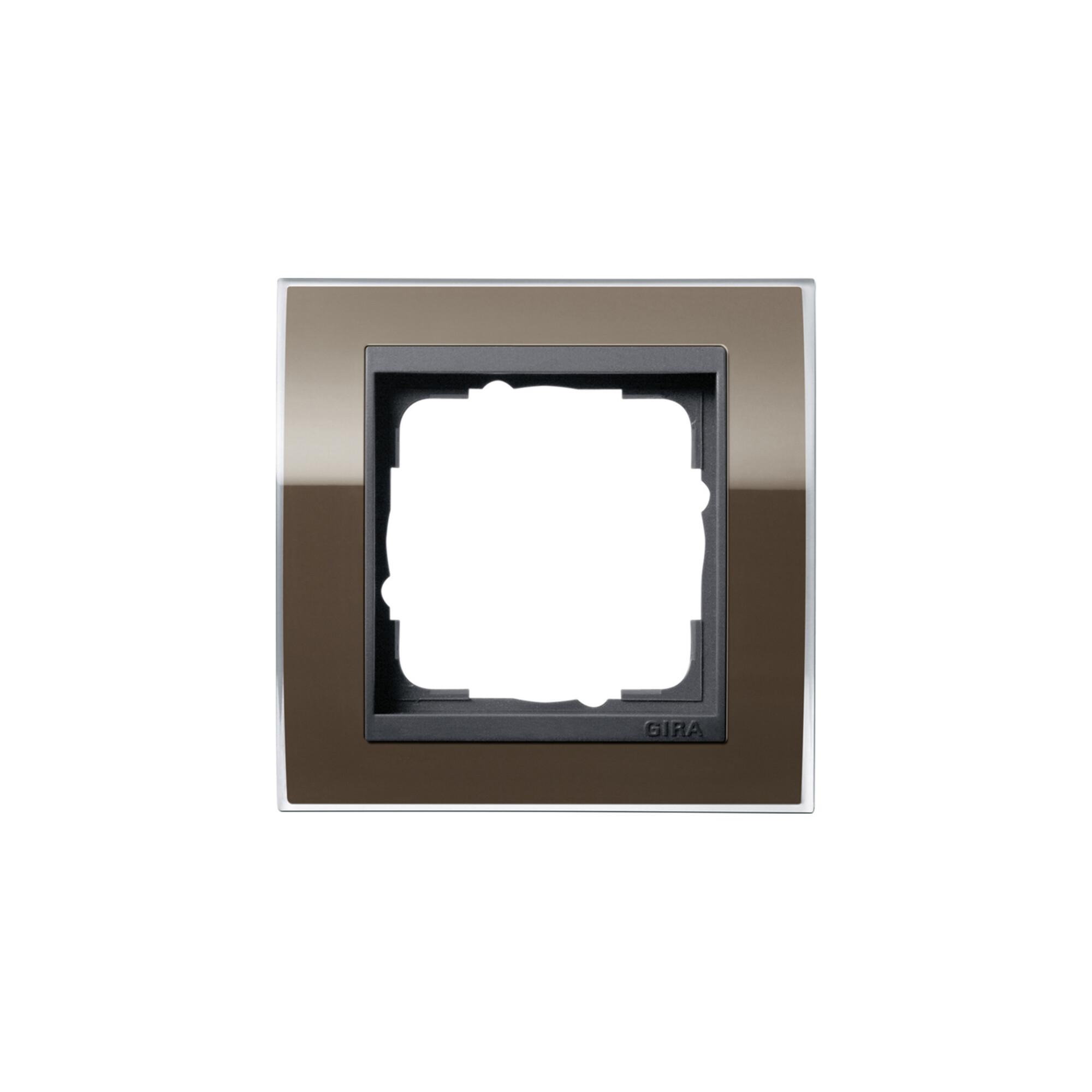 Gira Abdeckrahmen 1fach klar braun 0211768)