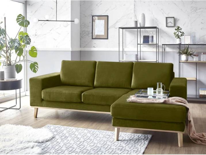 Olivgrünes Ecksofa MOON Sofa-Variante: Rechte Ecke