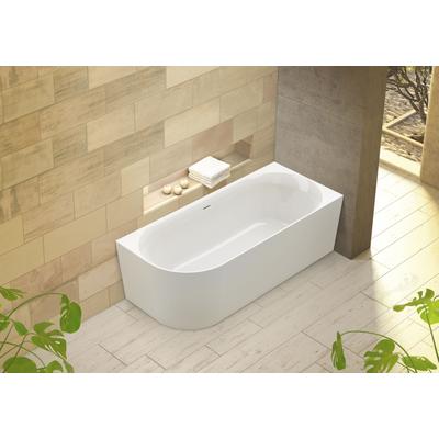 Badewanne OTTOFOND "Mince Corner links 180 cm weiß", weiß, B:80cm H:60cm L:180cm, Sanitäracryl, Badewannen, inkl. Ablaufgarnitur, Schlitzüberlauf, Fußgestell, schmale Wannenkante