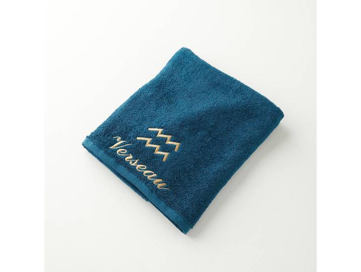 Serviettes de bain brodées signe astrologique - 420g/m2 - Blancheporte