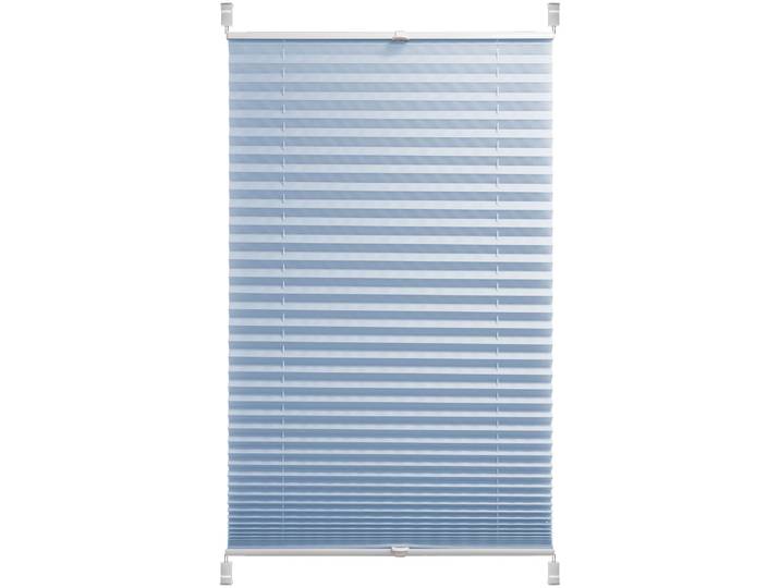 Plissee KUTTI Candy, ohne Bohren, Klemmfix, Crushed-Optik Gr. 3, blau (hellblau, weiß), B:50cm H:140cm, Obermaterial: 100% Polyester, Plissees, Plissee, Sichtschutz Klemmfix Crushed Optik
