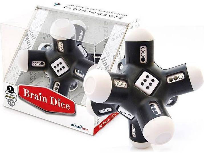 Recent Toys Braindice - Denkspel - Wiskundige hersenkraker - Zwart/wit