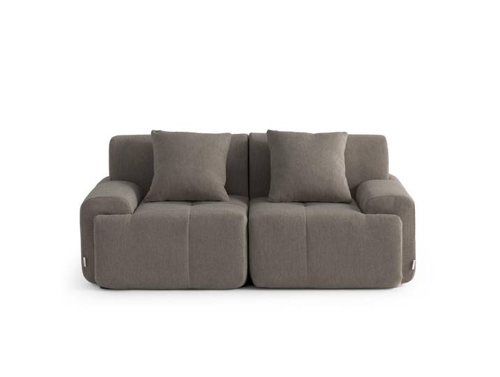 MILYsofa 2-Sitzer-Sofa Chenille Aschbraun, Braun, Füllung: Viskoelastischer Kern,Komfortschaum,Viskoelastischer Kern, einzeln stellbar, 180x73x95 cm, Wohnzimmer, Sofas & Couches, Sofas, 2-Sitzer Sofas