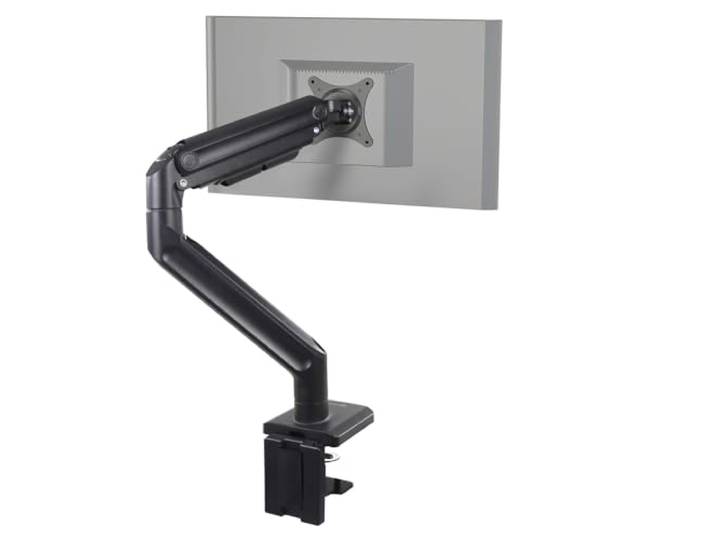 hjh OFFICE Monitorhalterung 1-Arm 15 – 42 Zoll VM-MG1S Gasfeder XXL Monitorarm individuell anpassbar, 20kg belastbar, Schwarz