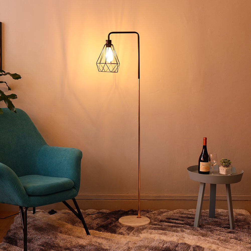 Trent Austin Design Abraham 153 H cm Arched Floor Lamp and Outlet Black/Gold 153cm H X 26cm W X 26cm D