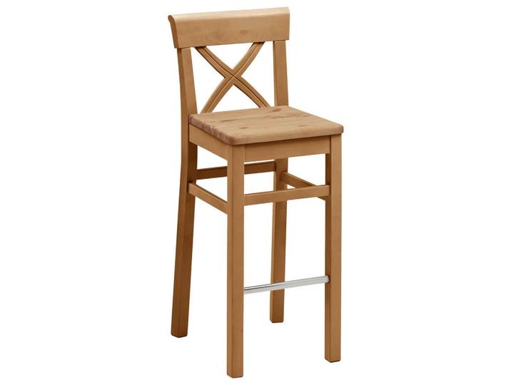 Boxxx Barhocker, Laugenfarbig, Holz, Kiefer, massiv, eckig, 43.5x106x44 cm, Esszimmer, Barmöbel, Barhocker
