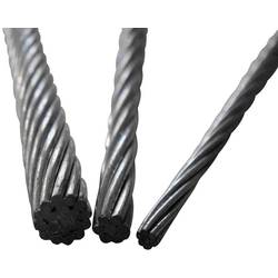 Stahldrahtseil (Ø) 2.5 mm TOOLCRAFT 486749 Grau Meterware