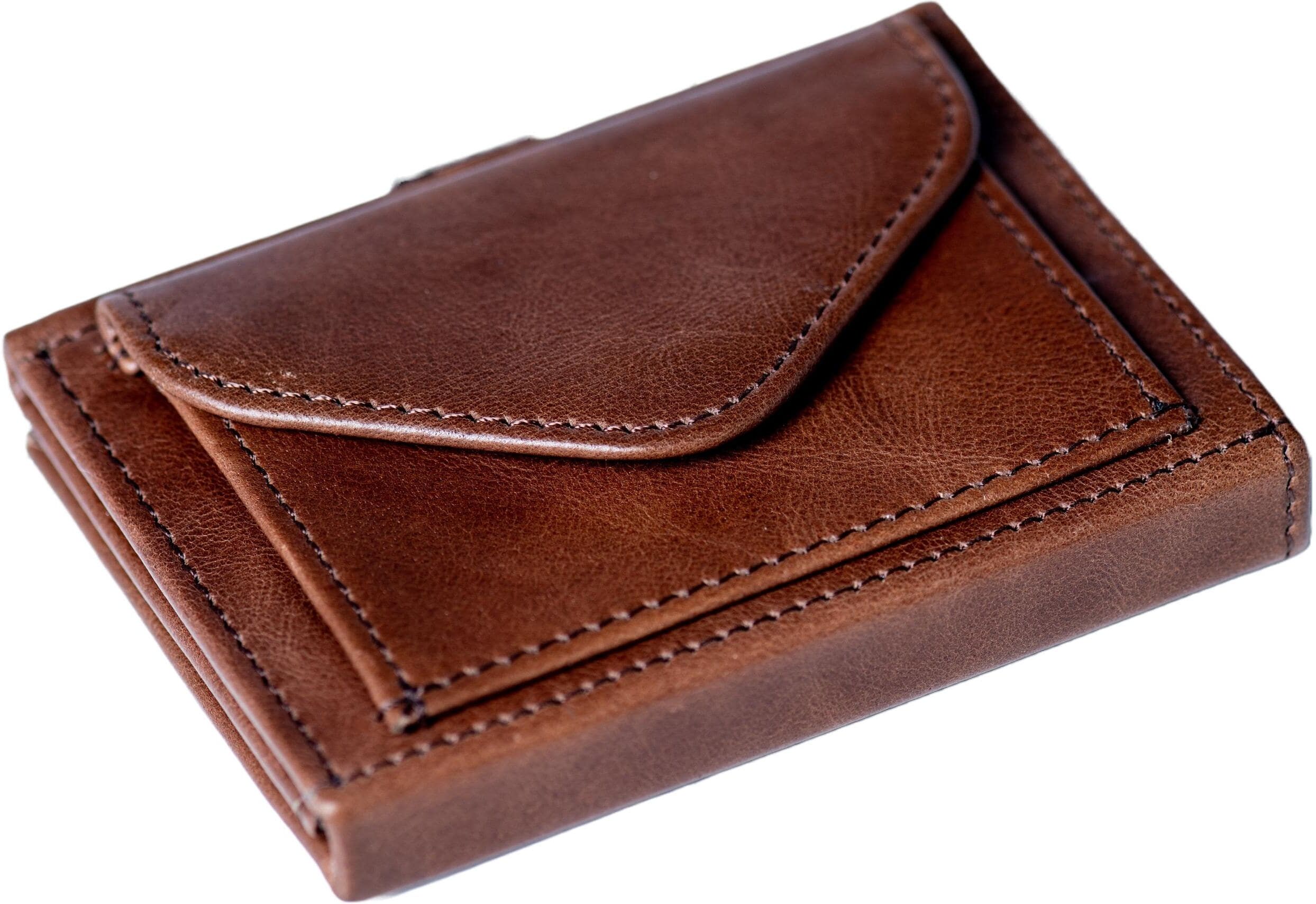 Geldbörse "EXENTRI Multiwallet", Herren, braun (dunkelbraun), Leder, Kleinlederwaren Geldbörse dunkelbraun Einheitsgröße