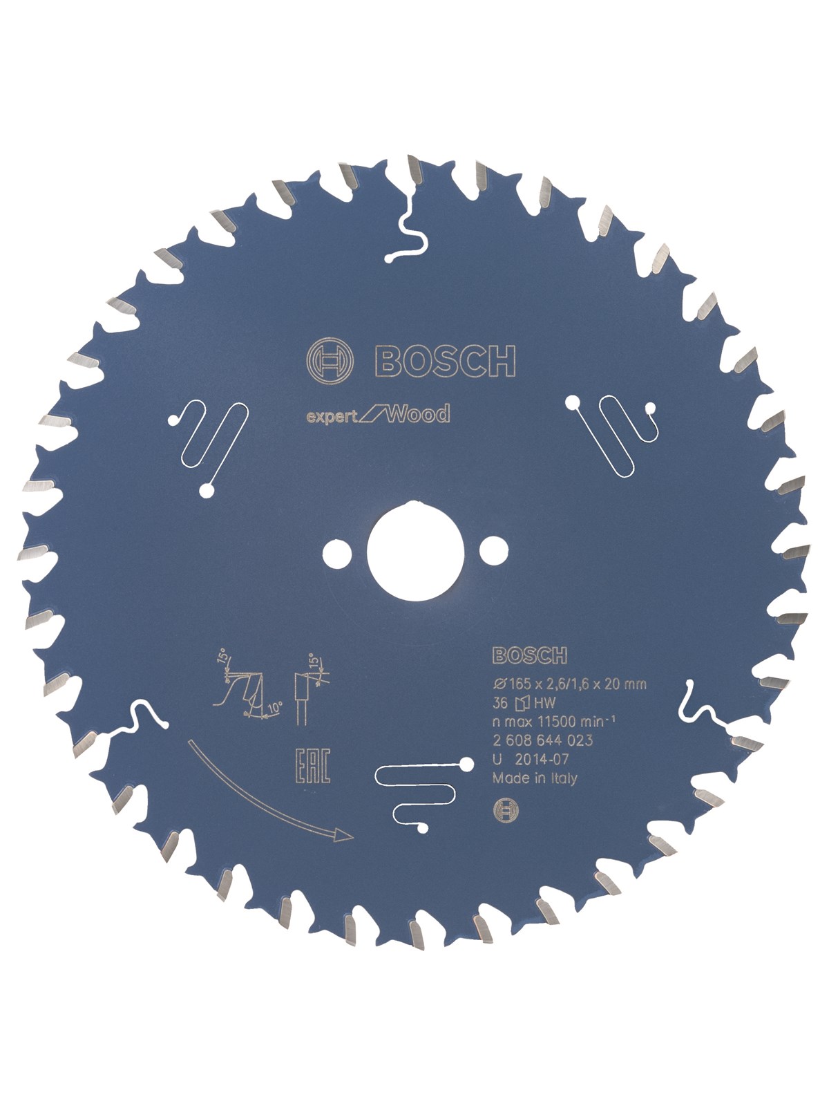 Bosch RUNDSAVKLINGE 165X20X2.6MM 36T EXP WOOD