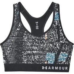 UNDER ARMOUR Damen Sport-BH "Armour Mid Keyhole Print", Größe XS in Schwarz Schwarz