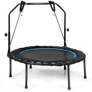 Costway 40 Inch Foldable Fitness Rebounder with Resistance Bands Adjustable Home-Blue